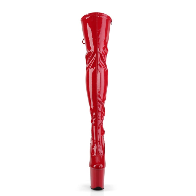 Pleaser Flamingo-3063 Støvler Dame Rød | 761-OVWMGS