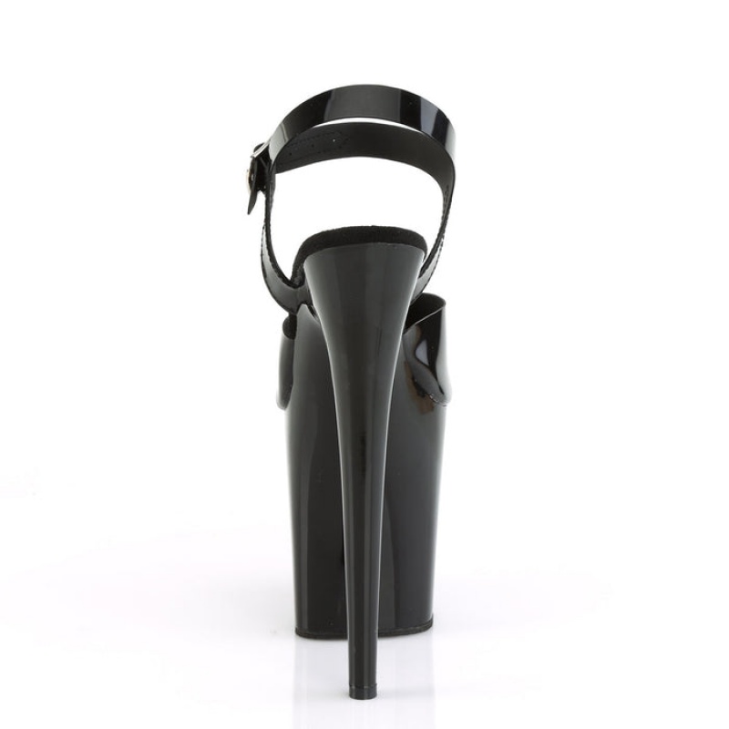 Pleaser Flamingo-808N Sandaler Dame Svarte | 658-JZNWBC