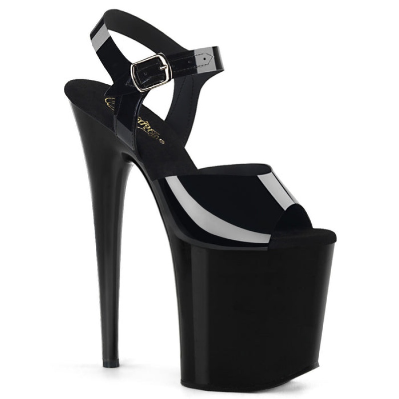 Pleaser Flamingo-808N Sandaler Dame Svarte | 658-JZNWBC