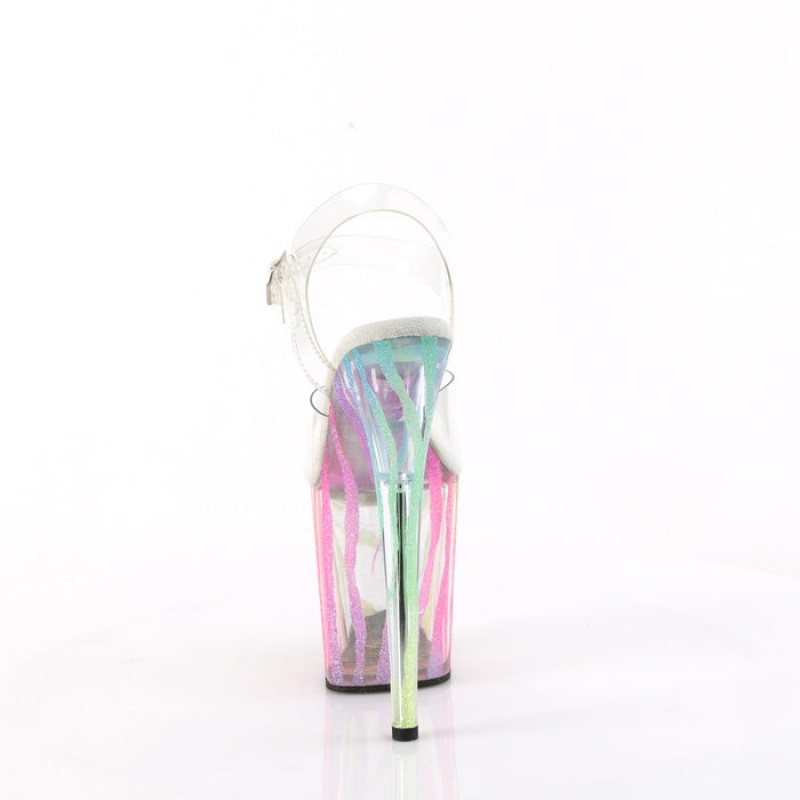 Pleaser Flamingo-808RG-03 Sandaler Dame Multicolor | 698-KFIQCY