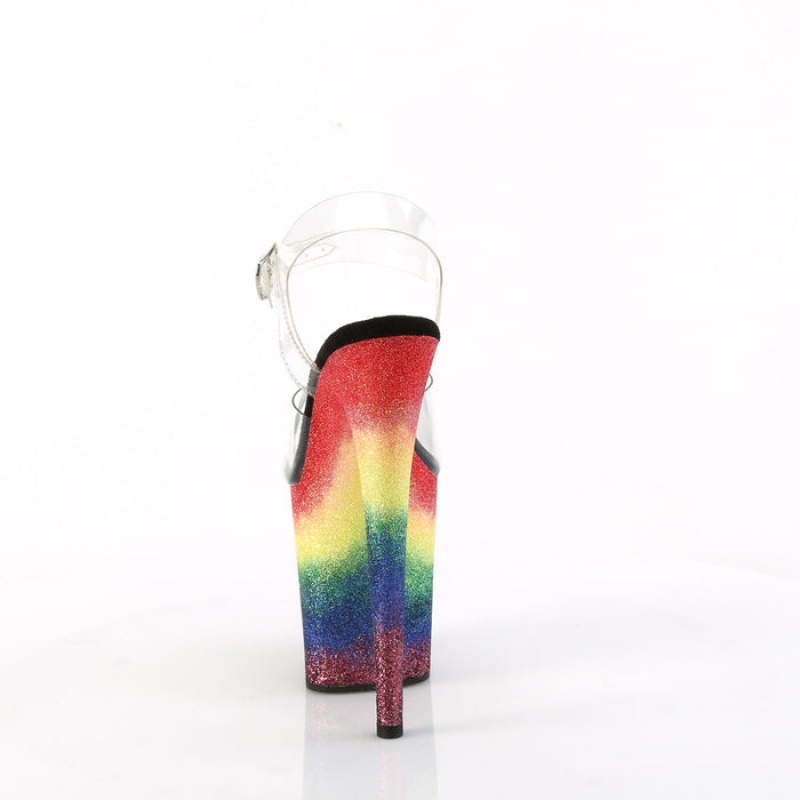 Pleaser Flamingo-808RG-04 Sandaler Dame Multicolor | 576-OFMAYX