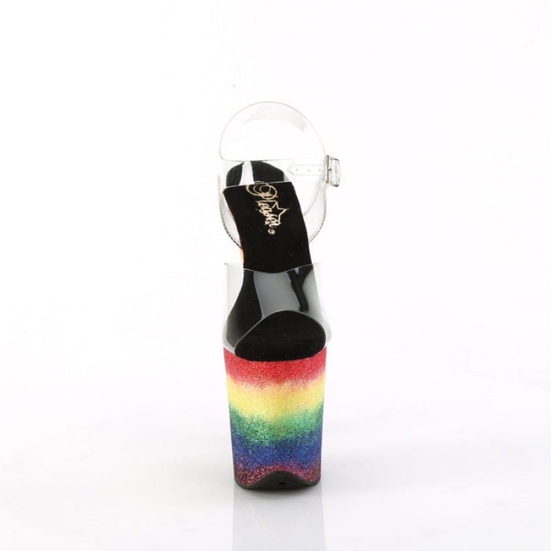 Pleaser Flamingo-808RG-04 Sandaler Dame Multicolor | 576-OFMAYX