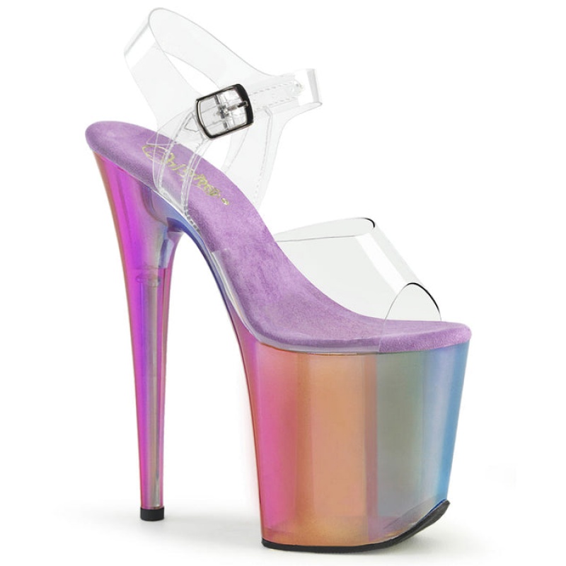 Pleaser Flamingo-808RMT Sandaler Dame Multicolor | 140-IRBSJM