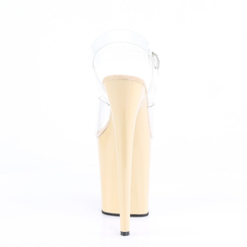 Pleaser Flamingo-808 Sandaler Dame Beige | 913-NKAEFG