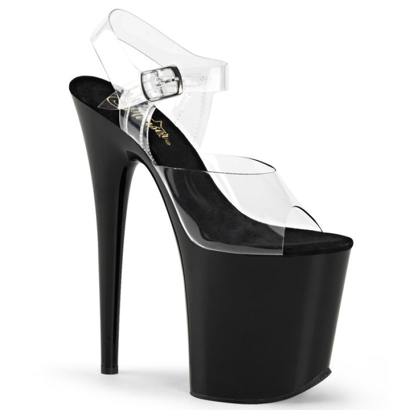 Pleaser Flamingo-808 Sandaler Dame Svarte | 915-KPGFDT