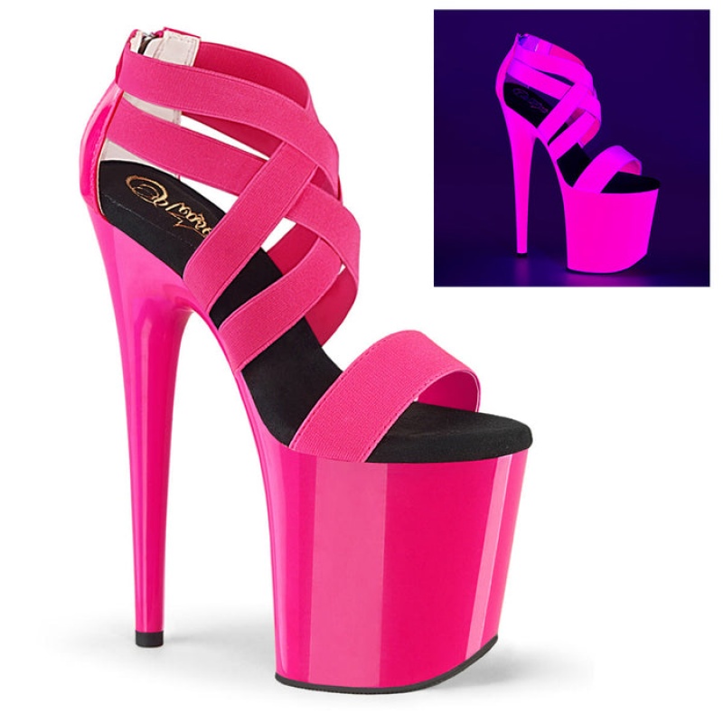 Pleaser Flamingo-869UV Sandaler Dame Rosa | 730-UXOYPI