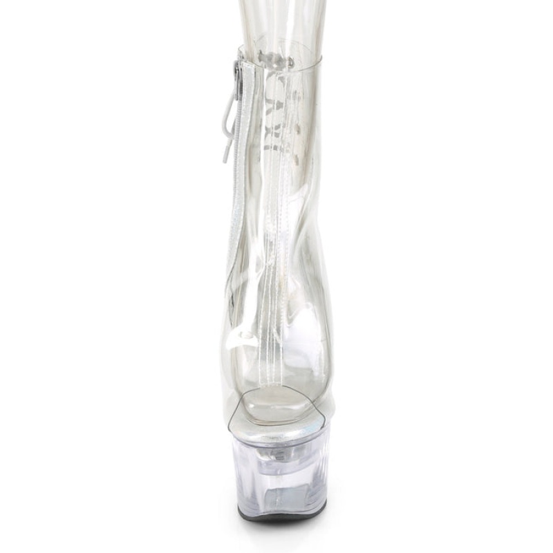 Pleaser Flashdance-1018C-7 Støvler Dame Clear | 830-NKXTLA