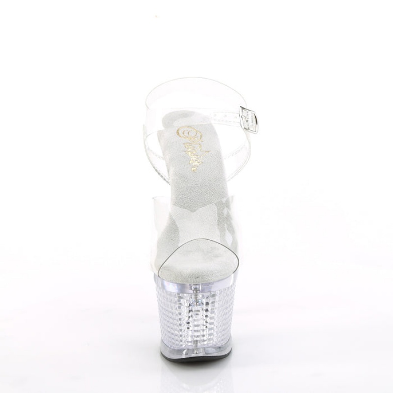 Pleaser Flashdance-708SPEC Sandaler Dame Clear | 931-VYNIEL