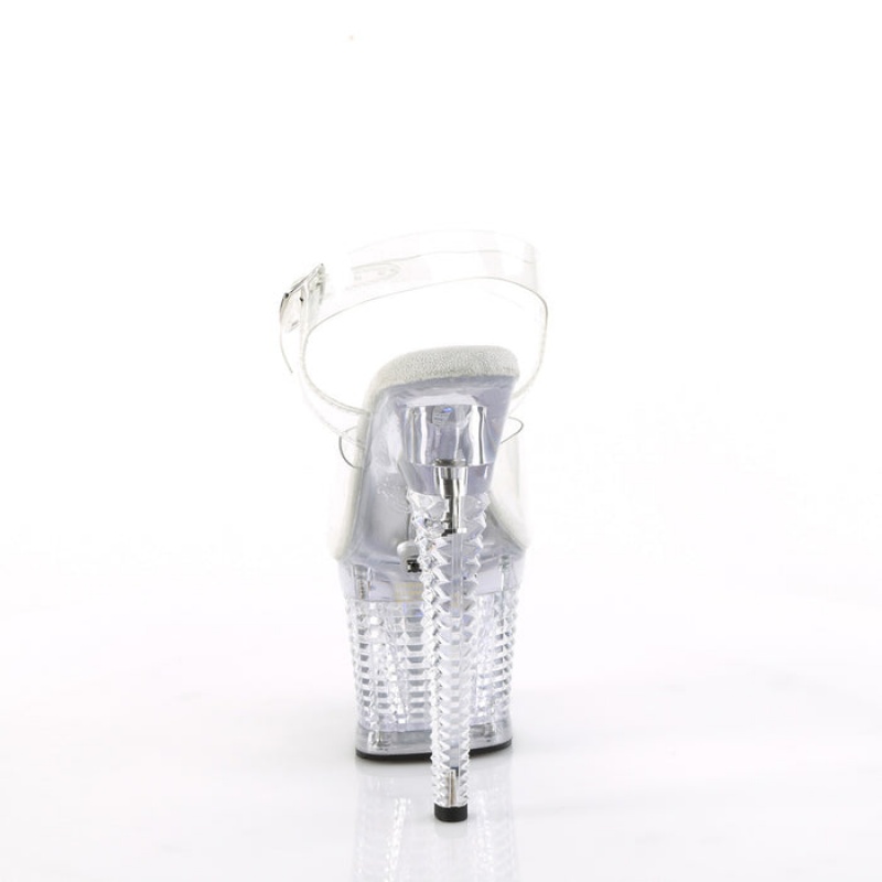 Pleaser Flashdance-708SPEC Sandaler Dame Clear | 931-VYNIEL