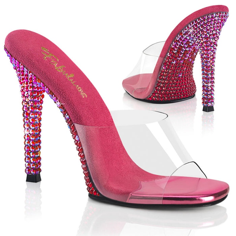 Pleaser Gala-01DMM Badesandaler Dame Fuchsia | 597-VMLERB