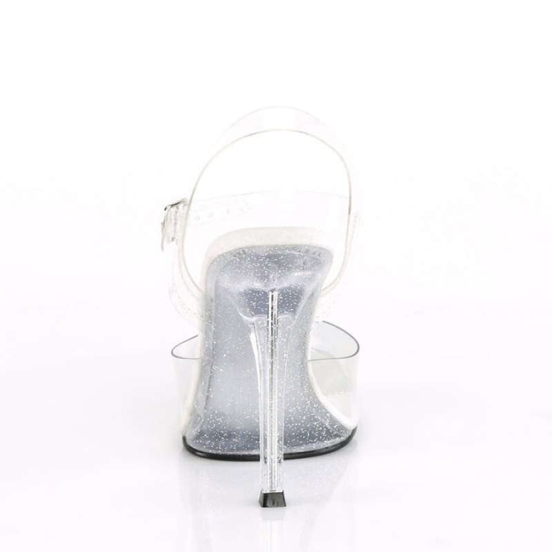 Pleaser Gala-08MG Sandaler Dame Clear | 951-ZHUIJT