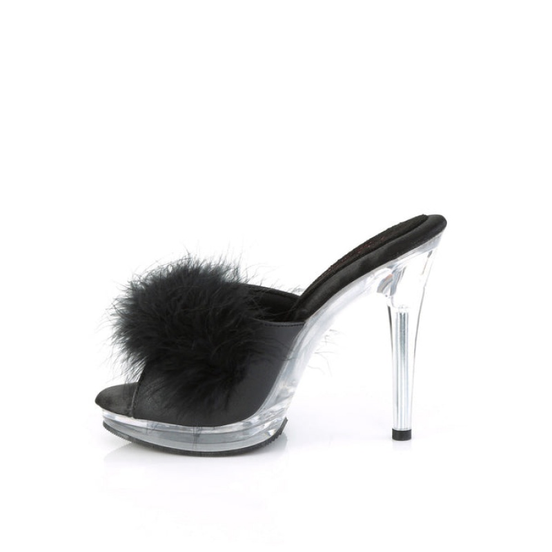 Pleaser Glory-501F-8 Badesandaler Dame Svarte | 912-GTCEQA