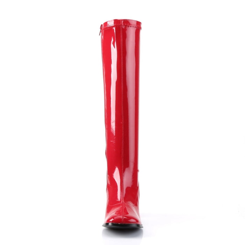 Pleaser Gogo-300 Støvler Dame Rød | 627-LBWIJU