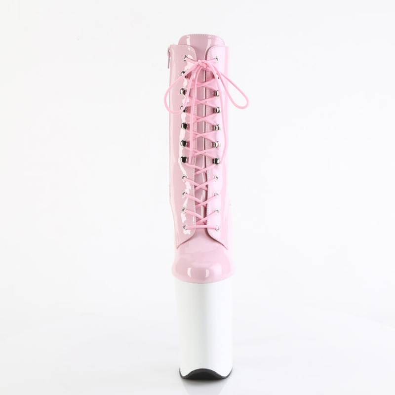 Pleaser Infinity-1020 Støvler Dame Rosa Hvite | 981-VNFUBX