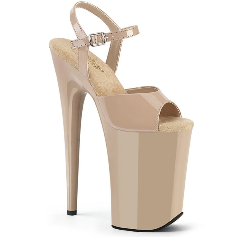 Pleaser Infinity-909 Sandaler Dame Beige | 684-MUJEYP