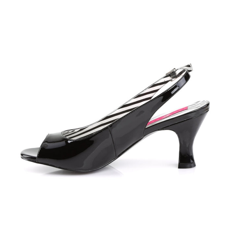 Pleaser Jenna-02 Slingbacks Dame Svarte | 652-PTWANM