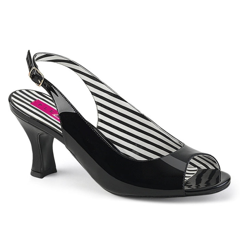 Pleaser Jenna-02 Slingbacks Dame Svarte | 652-PTWANM