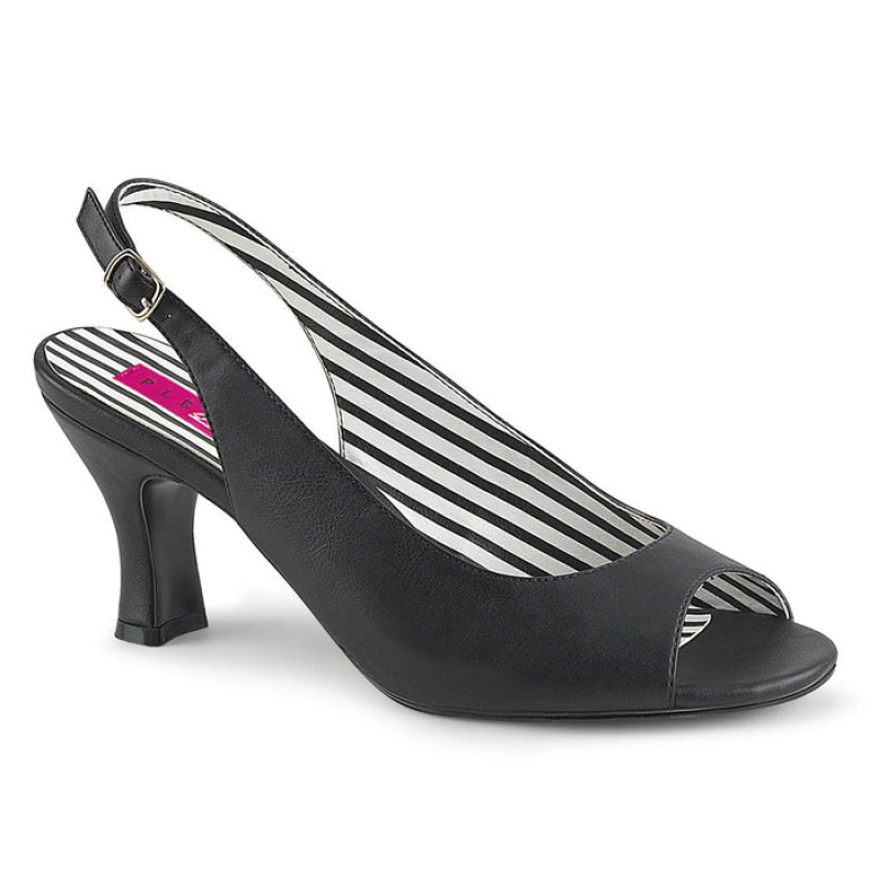 Pleaser Jenna-02 Slingbacks Dame Svarte | 192-XZIOCG