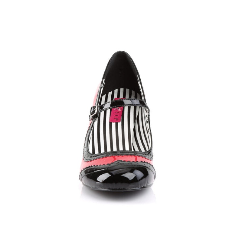 Pleaser Jenna-06 Pumps Dame Rød Svarte | 894-HPVDKZ