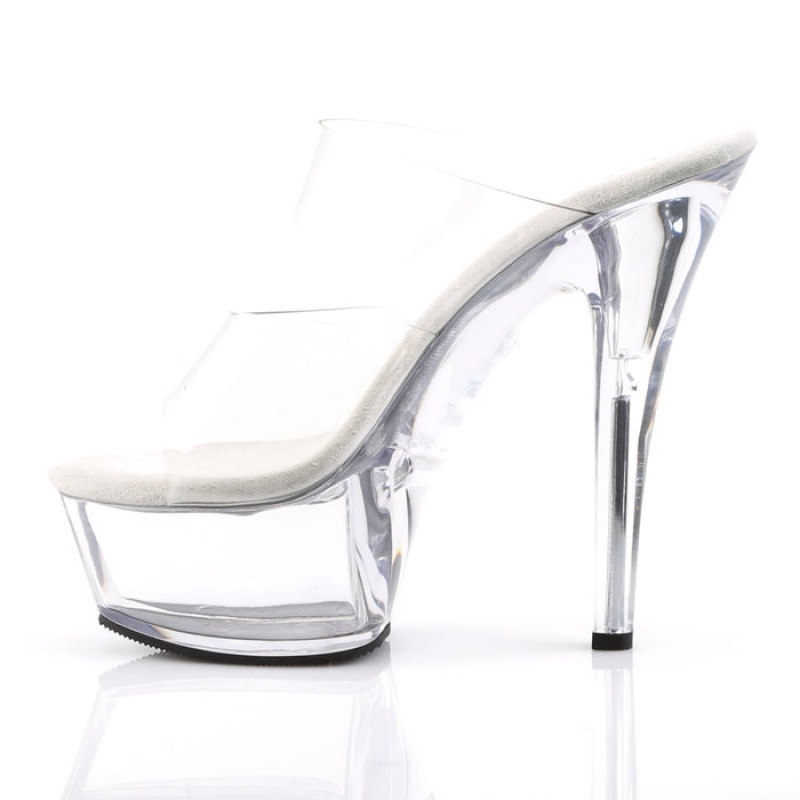 Pleaser Kiss-202 Badesandaler Dame Clear | 318-FNVLBT