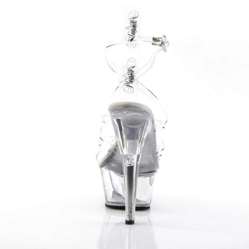 Pleaser Kiss-206 Sandaler Dame Clear | 609-XHMYLB