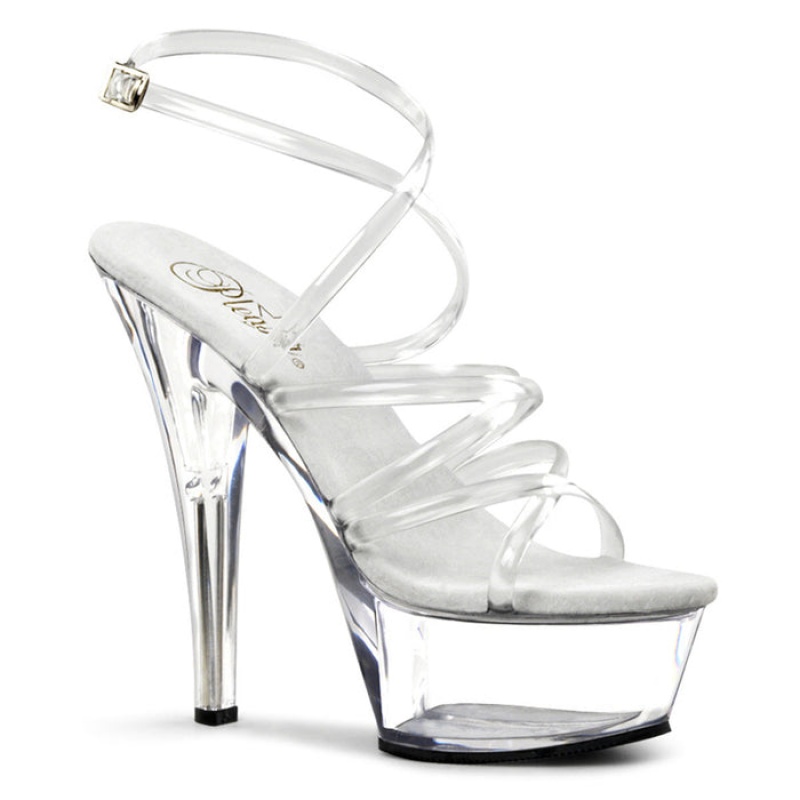 Pleaser Kiss-206 Sandaler Dame Clear | 609-XHMYLB