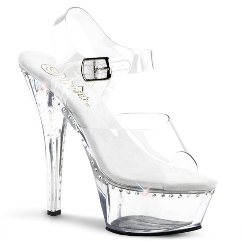 Pleaser Kiss-208LS Pumps Dame Clear | 053-VORHMW