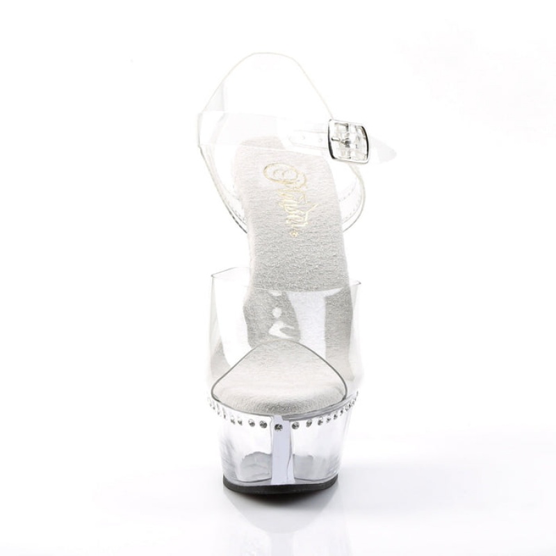 Pleaser Kiss-208LS Pumps Dame Clear | 053-VORHMW