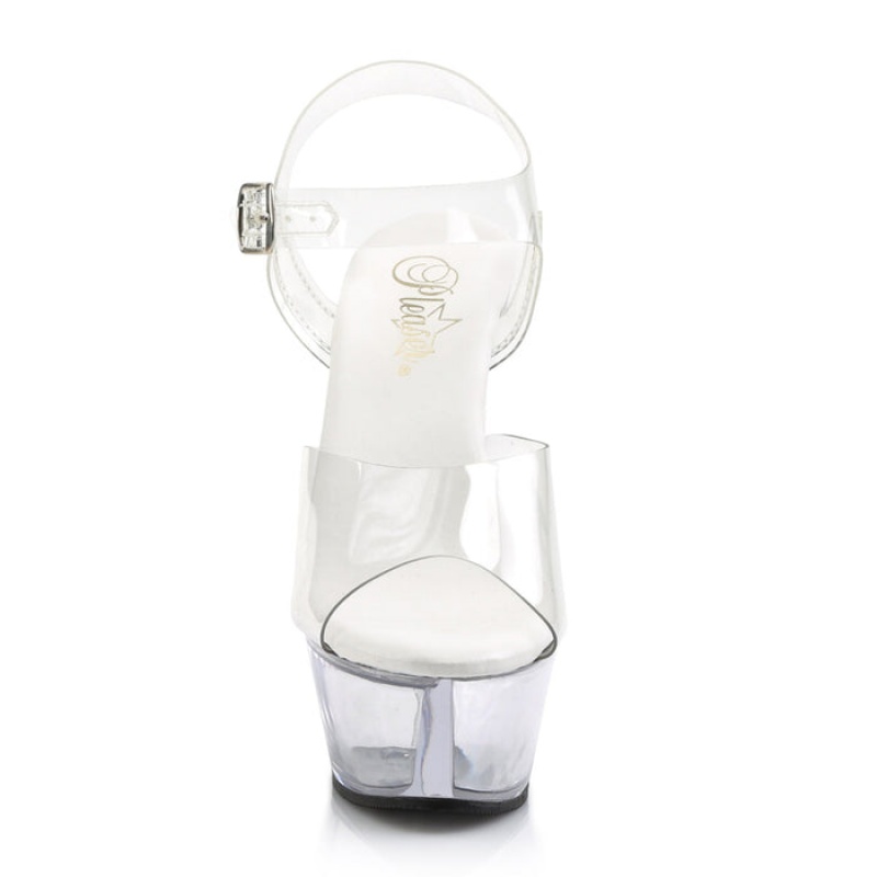 Pleaser Kiss-208VL Sandaler Dame Clear | 901-YQOMLC