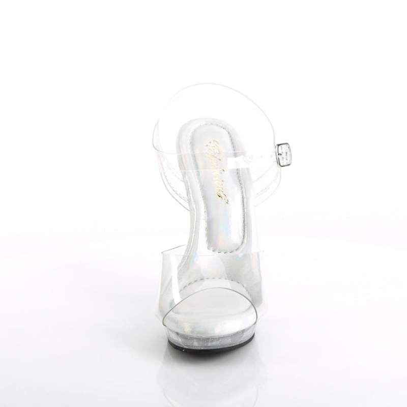 Pleaser Lip-108MG Sandaler Dame Clear | 825-IHQPER