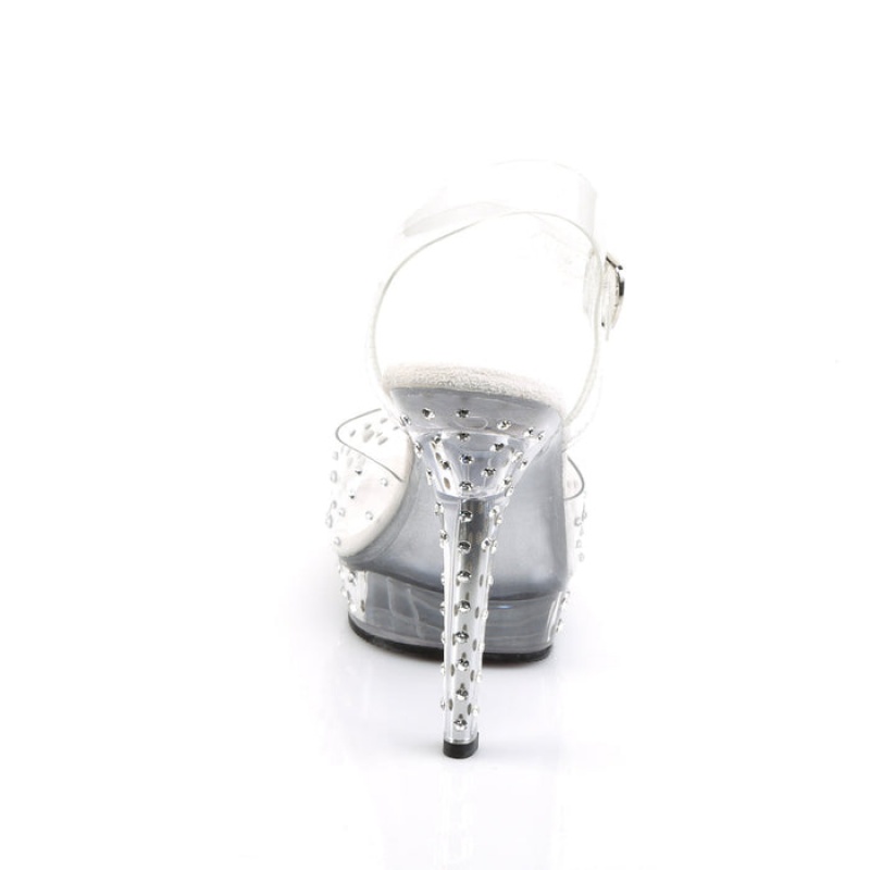 Pleaser Lip-108RS Sandaler Dame Clear | 237-RTFKVE