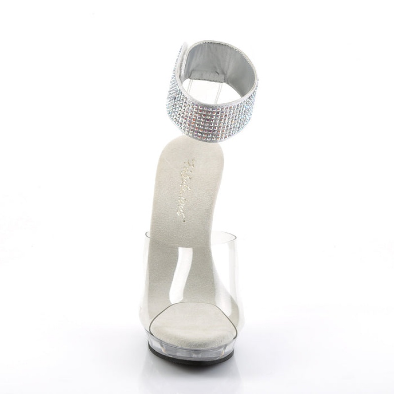 Pleaser Lip-142 Sandaler Dame Clear | 782-DMTPOK