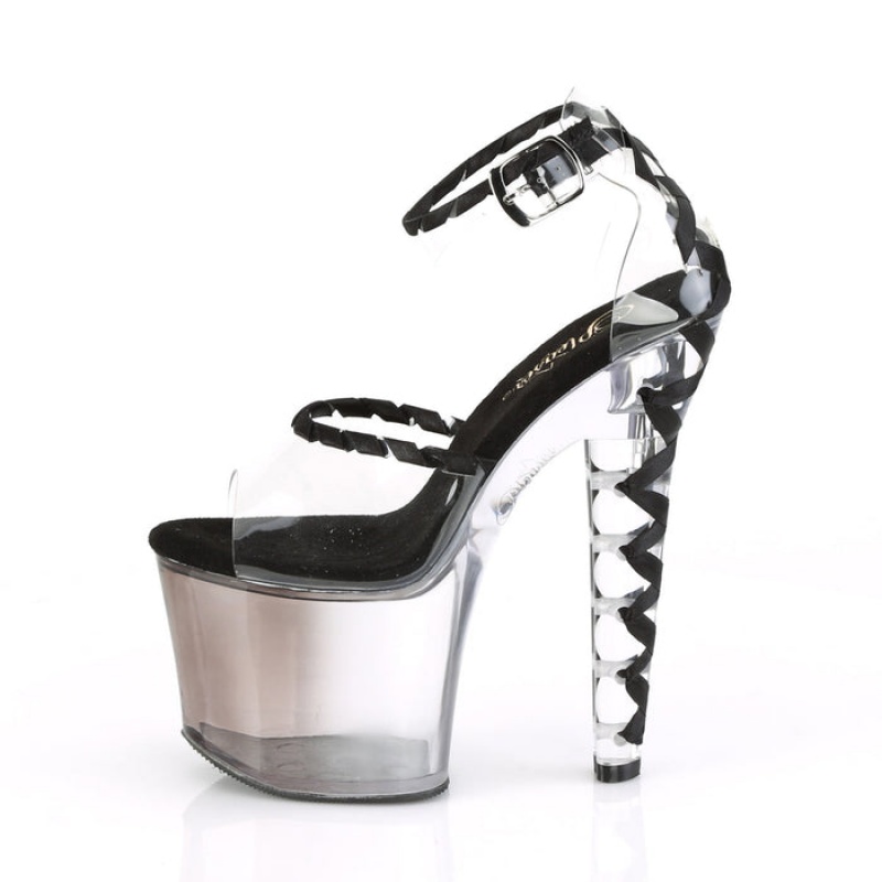 Pleaser Lovesick-712T Sandaler Dame Svarte | 340-YRCBLK