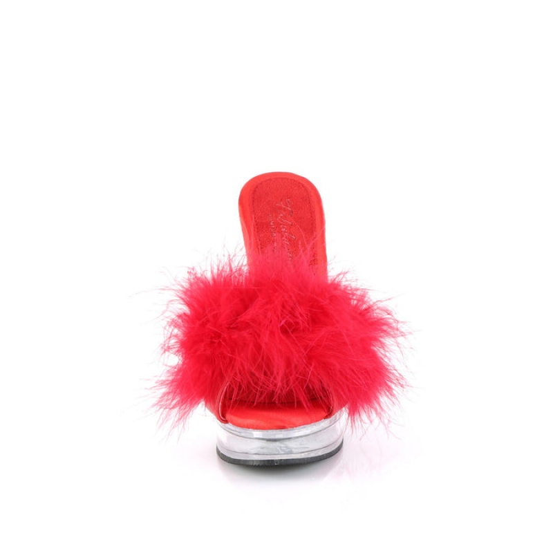 Pleaser Majesty-501F-8 Badesandaler Dame Rød | 580-LPJYDG