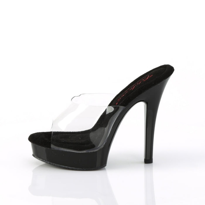 Pleaser Majesty-501 Badesandaler Dame Svarte | 907-RHJFLQ