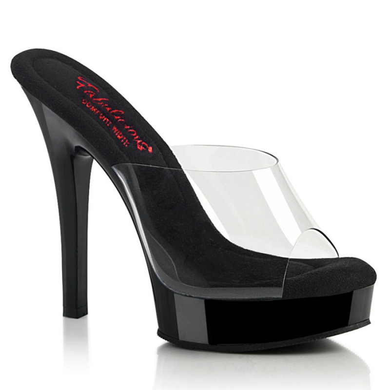 Pleaser Majesty-501 Badesandaler Dame Svarte | 907-RHJFLQ