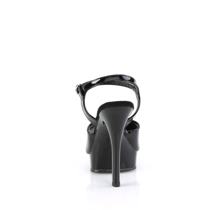 Pleaser Majesty-509 Sandaler Dame Svarte | 732-LZJKOR