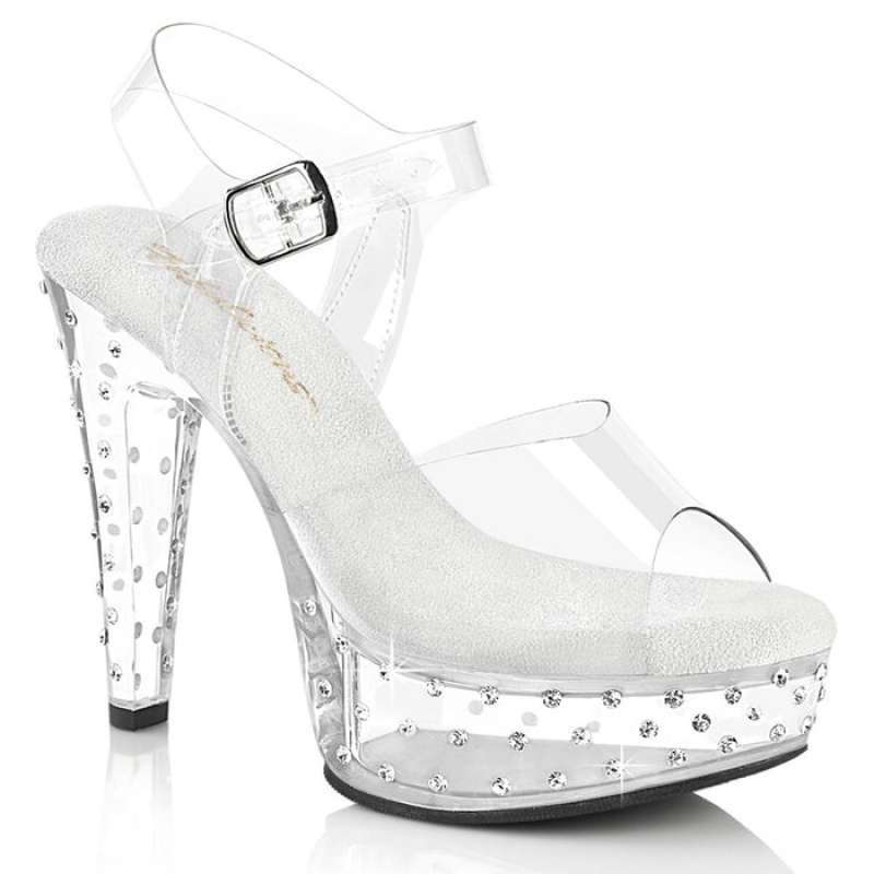 Pleaser Martini-508SDT Sandaler Dame Clear | 580-FISXBR