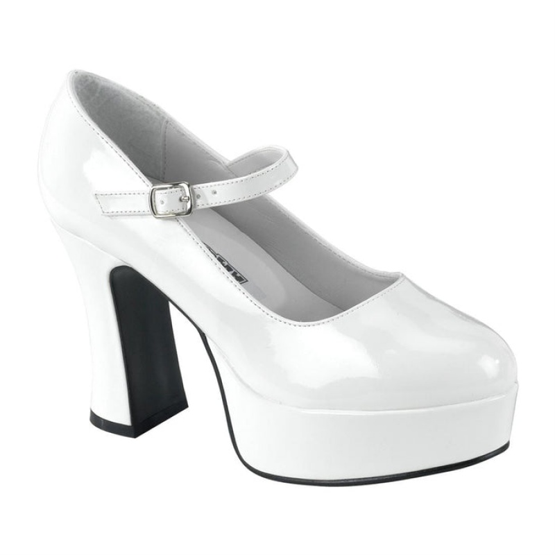 Pleaser Maryjane-50 Pumps Dame Hvite | 728-WGDFRS