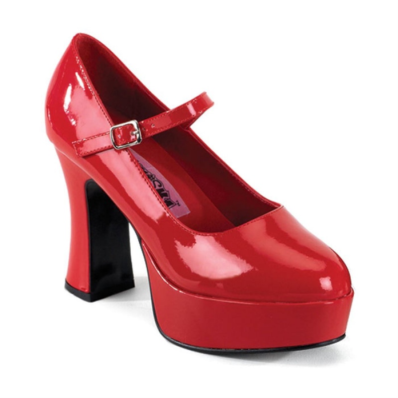 Pleaser Maryjane-50 Pumps Dame Rød | 817-ODWBER