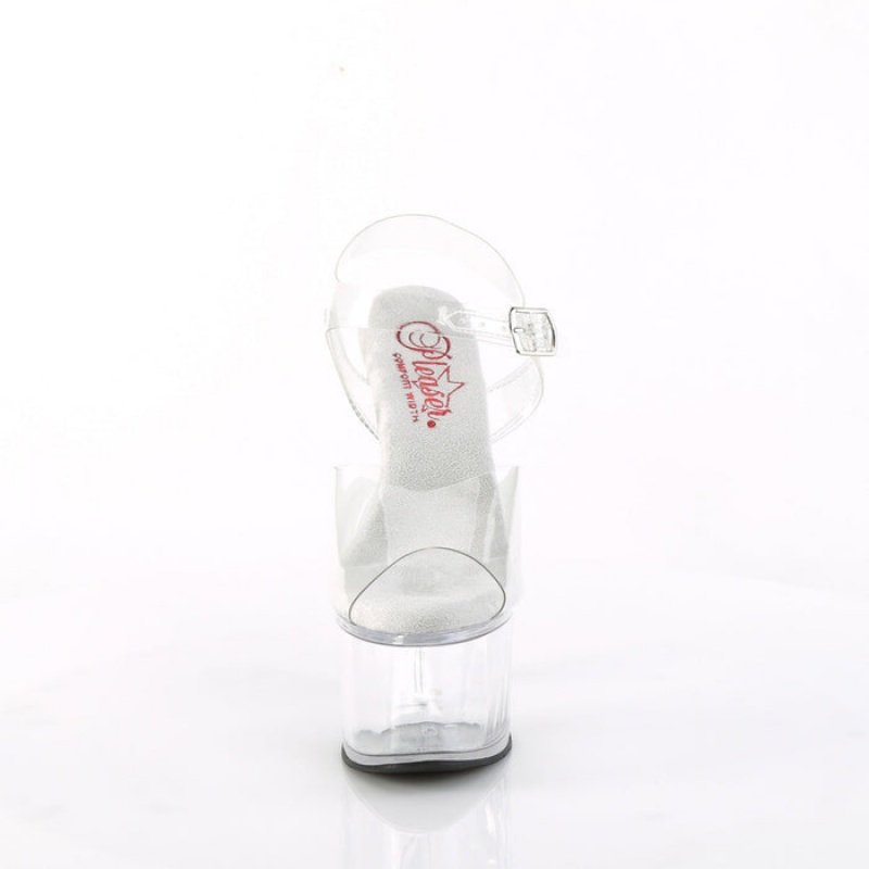 Pleaser Passion-708 Sandaler Dame Clear | 952-ZASKYL