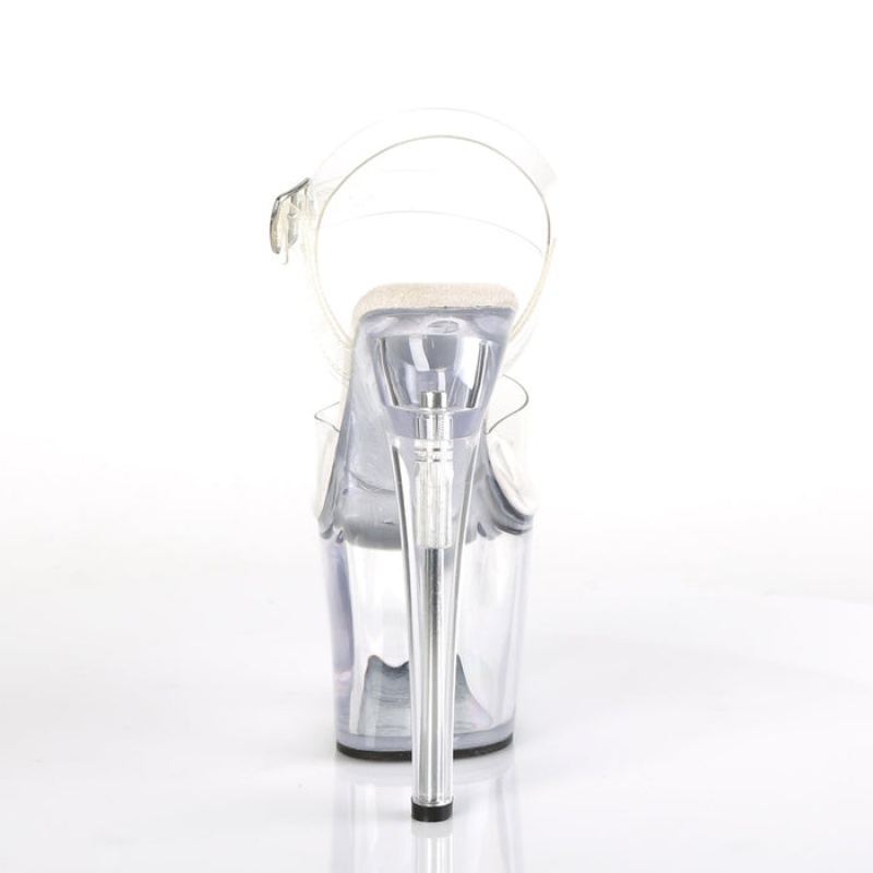 Pleaser Radiant-708 Sandaler Dame Clear | 812-YDTZLA