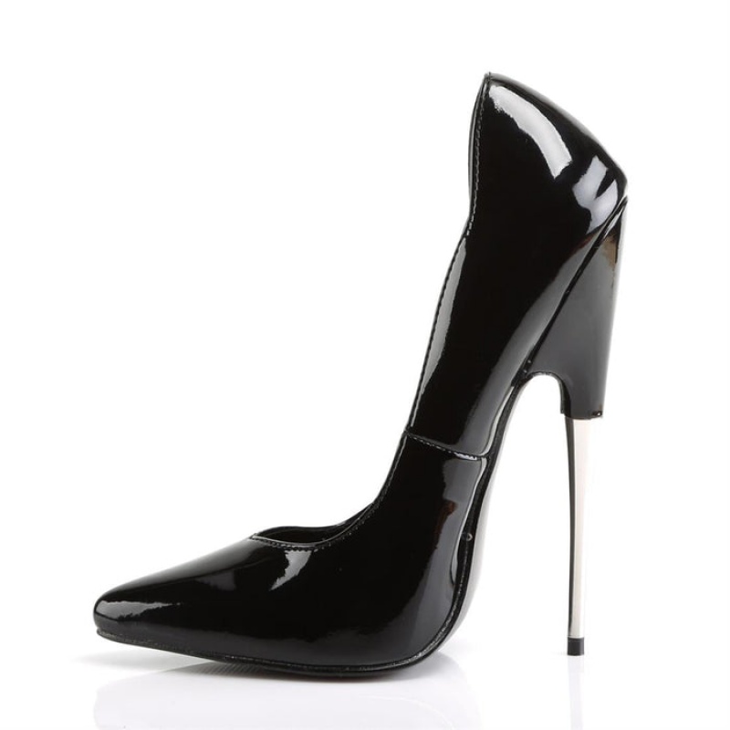 Pleaser Scream-01 Pumps Dame Svarte | 069-TXEVMB