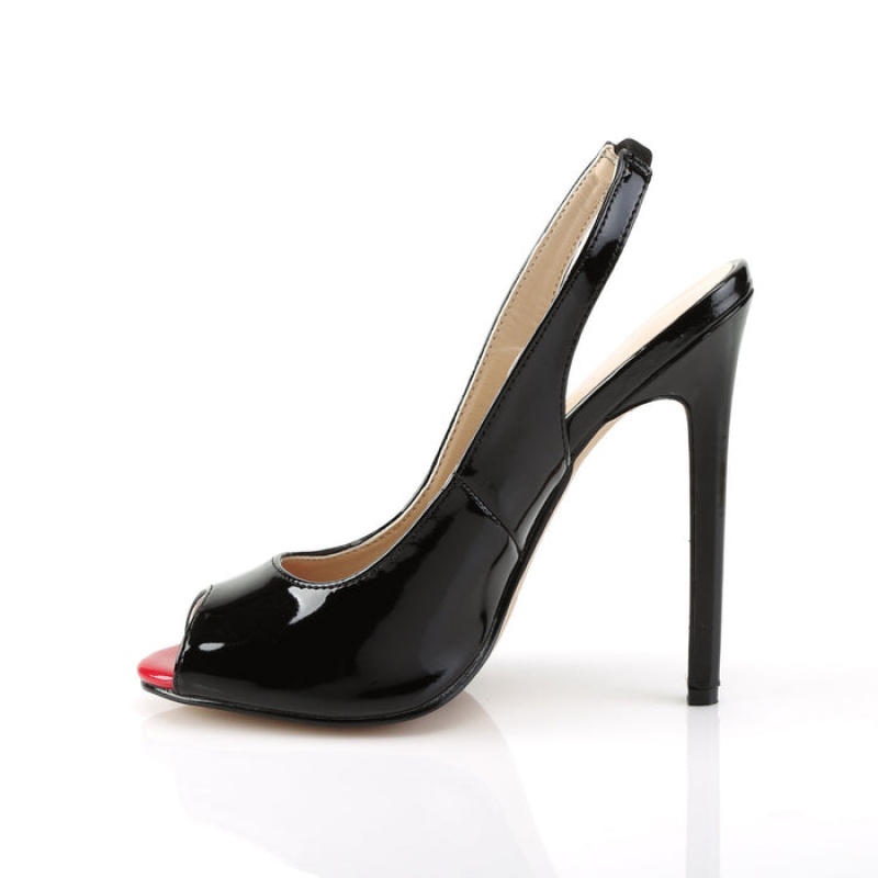 Pleaser Sexy-08 Pumps Dame Svarte | 738-AMSWGV