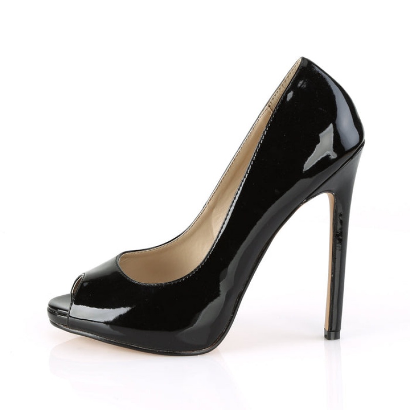 Pleaser Sexy-42 Pumps Dame Svarte | 530-YBVCLM