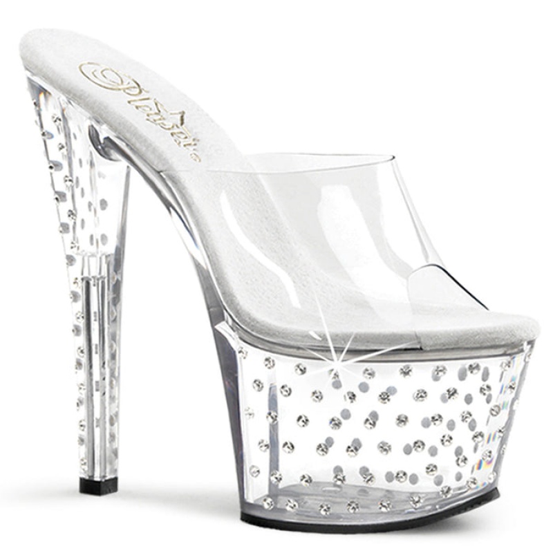 Pleaser Stardust-701 Badesandaler Dame Clear | 158-MPTEOW