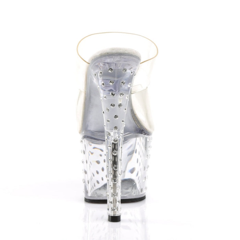 Pleaser Stardust-702 Badesandaler Dame Clear | 678-IQBXCU