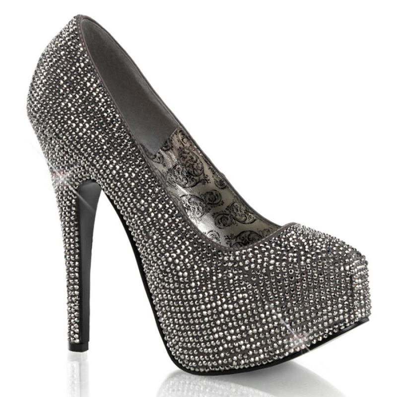 Pleaser Teeze-06R Pumps Dame Grå | 649-RWCJEG