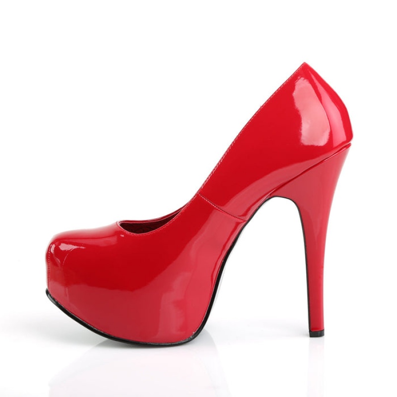 Pleaser Teeze-06W Pumps Dame Rød | 524-VTQBRJ