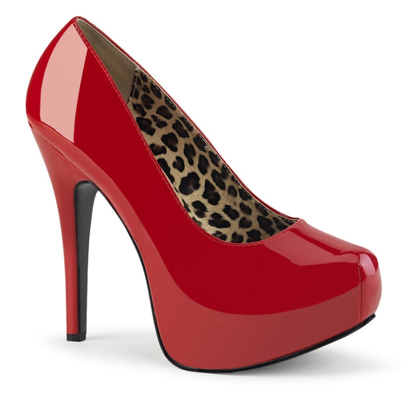 Pleaser Teeze-06W Pumps Dame Rød | 524-VTQBRJ